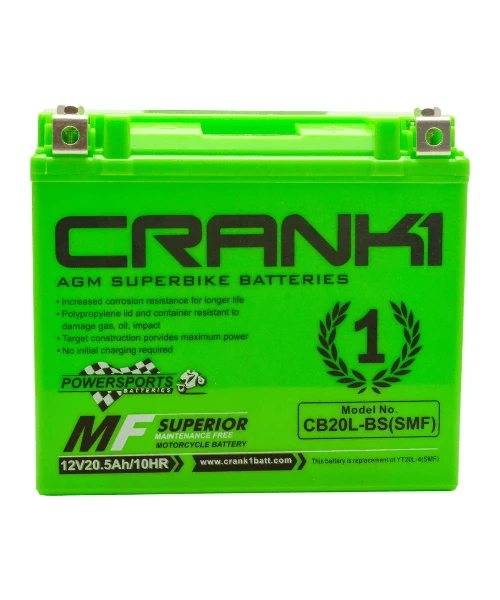 Crank1 Battery - CB20L-BS (SMF)-Crank 1 3 Crank1 Battery - CB20L-BS (SMF)-Crank 1