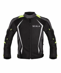 Scala Brave Riding Jacket - Black Grey Neon-Scala Gears