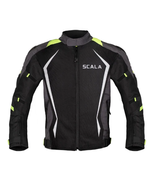 Scala Brave Riding Jacket - Black Grey Neon-Scala Gears 3 Scala Brave Riding Jacket - Black Grey Neon-Scala Gears