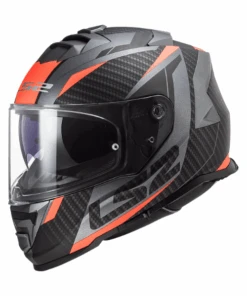LS2 FF800 Storm Helmet - Racer Gloss Titanium Fluro Orange-LS2