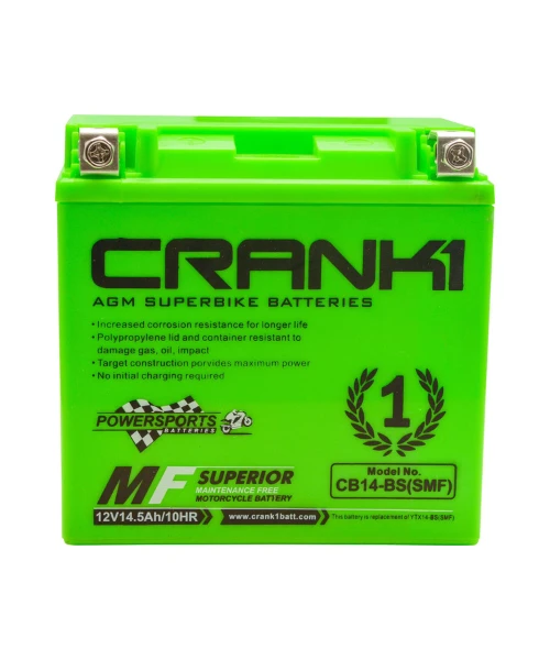 Crank1 Battery For Triumph Sprint Gt (2011-2018) - CB14-BS-Crank 1 3 Crank1 Battery For Triumph Sprint Gt (2011-2018) - CB14-BS-Crank 1