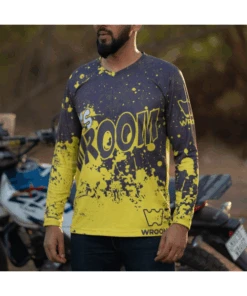 Wroom Dri Fit Jersey - Grey Hi Viz Yellow-Wroom Gears