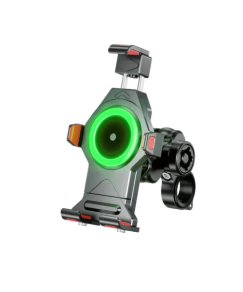 Yellowfin Aluminium Alloy Motorcycle Phone Mount With Vibration Dampener Secure Anti-Theft Lock | One-Push Auto Lock Handlebar M23-A1-Pro Elite - With Charger-Yellowfin 3 Yellowfin Aluminium Alloy Motorcycle Phone Mount With Vibration Dampener Secure Anti-Theft Lock | One-Push Auto Lock Handlebar M23-A1-Pro Elite - With Charger-Yellowfin