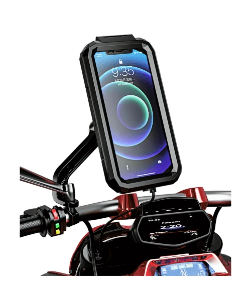 Yellowfin Fully Waterproof Mirror Mount Mobile Phone Holder With Wireless Charger - M18L-A2 Mirror Mount-Yellowfin 3 Yellowfin Fully Waterproof Mirror Mount Mobile Phone Holder With Wireless Charger - M18L-A2 Mirror Mount-Yellowfin