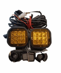 HJG Square 9 LED Fog Light With Wiring Harness And Mounts - Pair (120W)-HJG