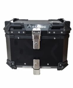 Asiatic Aluminium Top Box 45L With Backrest - Black-Asiatic