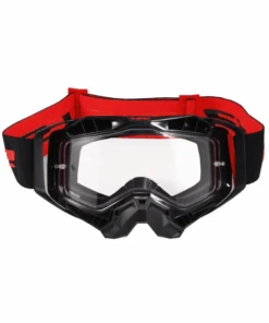 LS2 Aura Goggles Black Red With Clear Visor-LS2