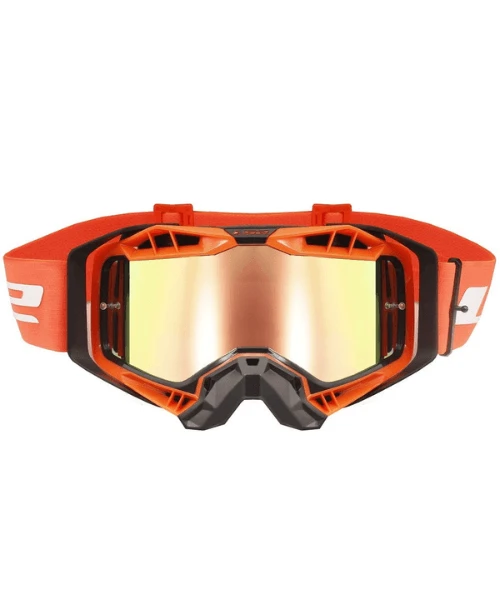 LS2 Aura Pro Goggle Black Hiv Orange With Iridium Visor-LS2 3 LS2 Aura Pro Goggle Black Hiv Orange With Iridium Visor-LS2