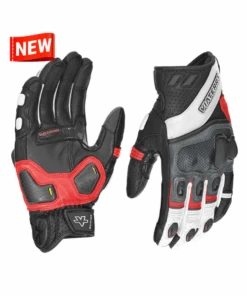 Viaterra Shifter Short Motorcycle Riding Gloves - Red-Viaterra
