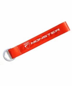 Fast Bend Ducati Monster Cloth Keychain - Red-Fast Bend