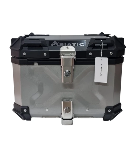 Asiatic Aluminium Top Box 45L With Backrest - Silver-Asiatic 3 Asiatic Aluminium Top Box 45L With Backrest - Silver-Asiatic