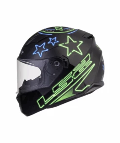 LS2 FF320 Stream Evo With Pinlock Helmet - Gloss Neon Black Fluo Green Blue-LS2