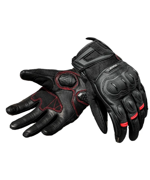 Raida AirWave Motorcycle Riding Gloves - Black Red-Raida 3 Raida AirWave Motorcycle Riding Gloves - Black Red-Raida