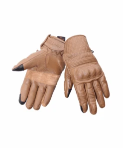 BBG Snell Retro Riding Gloves - Brown-BBG