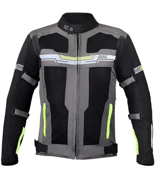 BBG Marshal Motorcycle Riding Jacket With Rain And Thermal Liner - Neon-BBG 3 BBG Marshal Motorcycle Riding Jacket With Rain And Thermal Liner - Neon-BBG