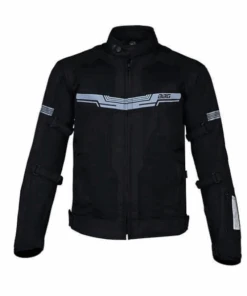 BBG Marshal Motorcycle Riding Jacket With Rain And Thermal Liner - Black-BBG