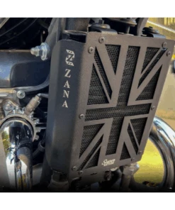 Zana UK Flag Radiator Guard For Royal Enfield Super Meteor 650 Black - ZI-8285-Zana