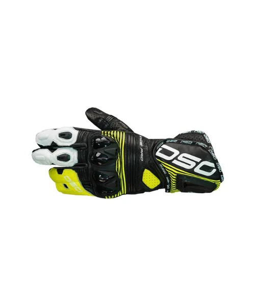 DSG Race Pro V1 Riding Gloves - Black Yellow Fluo White-DSG 3 DSG Race Pro V1 Riding Gloves - Black Yellow Fluo White-DSG