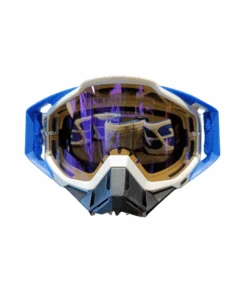 100% The Racecraft Mirror Blue Lens MX Goggle - Blue Black White-100%