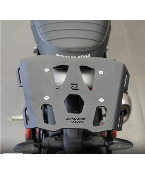 Zana Top Rack With Ms Plate T-2 Black For Triumph Speed 400 - ZI-8376-Zana 3 Zana Top Rack With Ms Plate T-2 Black For Triumph Speed 400 - ZI-8376-Zana