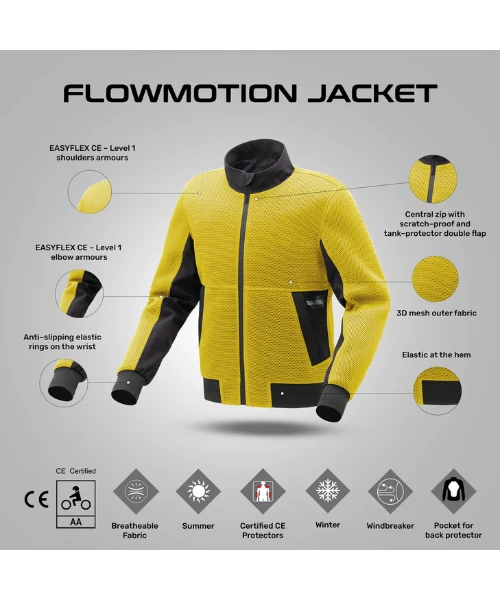 Tucano Urbano FlowMotion Riding Jacket - Yellow-Tucano Urbano 16 Tucano Urbano FlowMotion Riding Jacket - Yellow-Tucano Urbano - Image 14