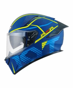 KYT R2R Pro Concept Helmet - Matt Blue Yellow-KYT Helmets