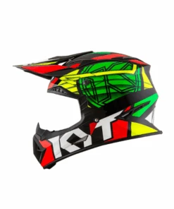 KYT Jumpshot Helmet - Gloss Black Green Fluo-KYT Helmets