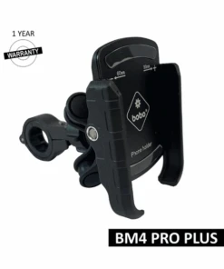 BOBO Jaw-Grip Bike Phone Holder With PRO PLUS Vibration Damper Motorcycle Mobile Mount - Black - BM4 PRO PLUS-BOBO