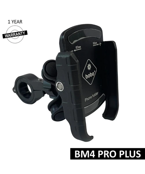 BOBO Jaw-Grip Bike Phone Holder With PRO PLUS Vibration Damper Motorcycle Mobile Mount - Black - BM4 PRO PLUS-BOBO 3 BOBO Jaw-Grip Bike Phone Holder With PRO PLUS Vibration Damper Motorcycle Mobile Mount - Black - BM4 PRO PLUS-BOBO