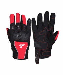 Tarmac Tex II Riding Gloves With Palm Sliders - Red-Tarmac