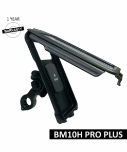 BOBO Fully Waterproof Bike Cycle Phone Holder With PRO PLUS Vibration Damper Motorcycle Mobile Mount - Black - BM10H PRO PLUS-BOBO