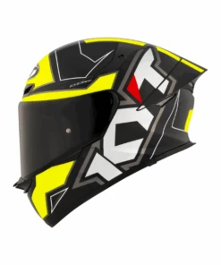 KYT TT-Revo Electron Helmet - Matt Black Yellow-KYT Helmets