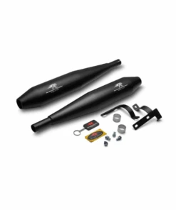 Red Rooster Performance Celesta Pro Exhaust For Yezdi Roadster - Black Matte-Red Rooster Performance