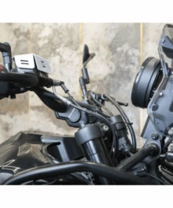 Zana Offset Handle Bar Risers Texture Black Aluminium Billet For Himalayan 452 - ZI-8427-Zana