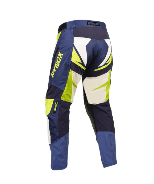 Rynox Dune Neo Offroad Pants - Blue Hi-Viz Green-Rynox 4 Rynox Dune Neo Offroad Pants - Blue Hi-Viz Green-Rynox - Image 2