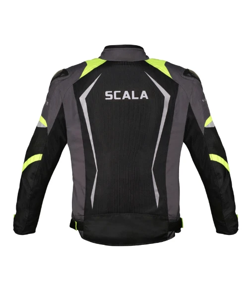 Scala Brave Riding Jacket - Black Grey Neon-Scala Gears 5 Scala Brave Riding Jacket - Black Grey Neon-Scala Gears - Image 3