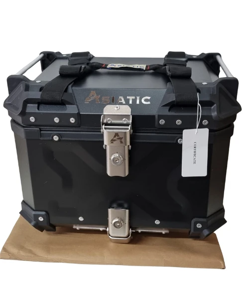 Asiatic Aluminium Top Box 45L With Backrest - Black-Asiatic 4 Asiatic Aluminium Top Box 45L With Backrest - Black-Asiatic - Image 2