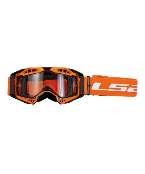 LS2 Aura Goggle Black Hiv Orange With Clear Visor-LS2 4 LS2 Aura Goggle Black Hiv Orange With Clear Visor-LS2 - Image 2
