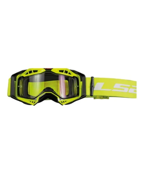 LS2 Aura Goggle Black Hiv Yellow With Clear Visor-LS2 4 LS2 Aura Goggle Black Hiv Yellow With Clear Visor-LS2 - Image 2
