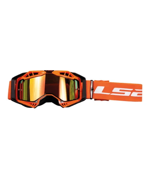 LS2 Aura Pro Goggle Black Hiv Orange With Iridium Visor-LS2 4 LS2 Aura Pro Goggle Black Hiv Orange With Iridium Visor-LS2 - Image 2