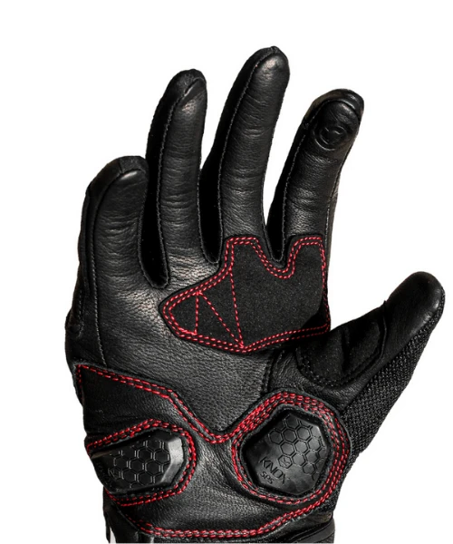 Raida AirWave Motorcycle Riding Gloves - Black Red-Raida 4 Raida AirWave Motorcycle Riding Gloves - Black Red-Raida - Image 2