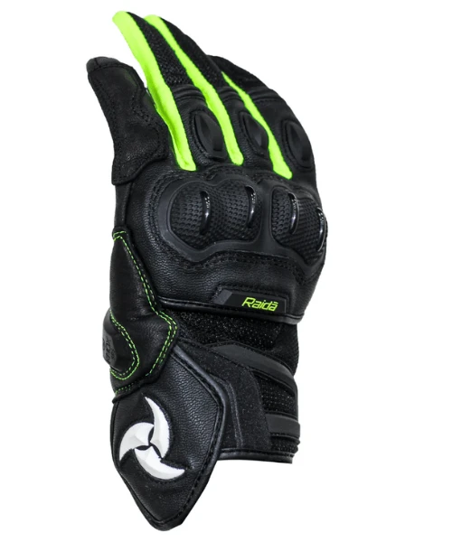 Raida AirWave Motorcycle Riding Gloves - Black Hi-Viz-Raida 4 Raida AirWave Motorcycle Riding Gloves - Black Hi-Viz-Raida - Image 2