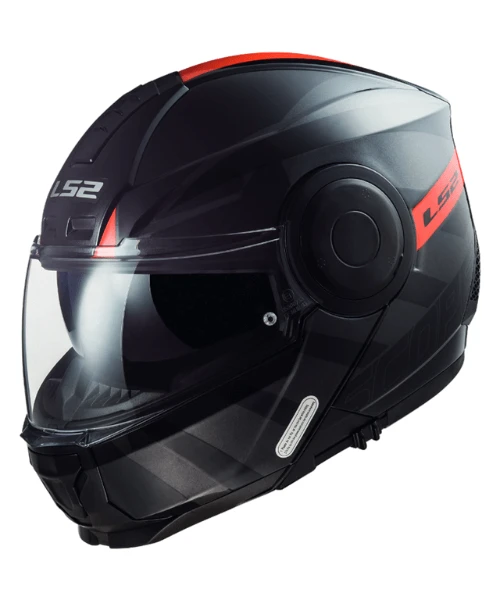 LS2 FF902 Scope Hamr Helmet - Gloss Black Titanium Red-LS2 4 LS2 FF902 Scope Hamr Helmet - Gloss Black Titanium Red-LS2 - Image 2