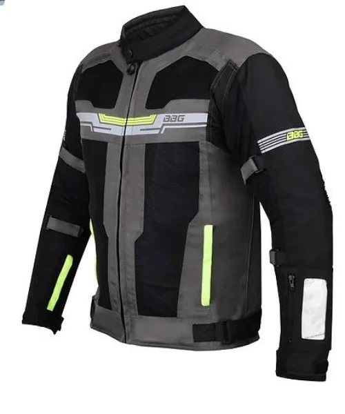 BBG Marshal Motorcycle Riding Jacket With Rain And Thermal Liner - Neon-BBG 4 BBG Marshal Motorcycle Riding Jacket With Rain And Thermal Liner - Neon-BBG - Image 2