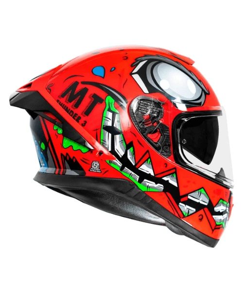 MT Thunder 3 Pro Creature Helmet - Gloss Red-MT Helmets 4 MT Thunder 3 Pro Creature Helmet - Gloss Red-MT Helmets - Image 2