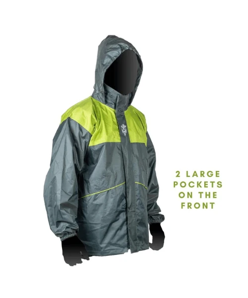 Mototech Hurricane Air TourPro Waterproof Rain Overjacket - Grey Green-Mototech 4 Mototech Hurricane Air TourPro Waterproof Rain Overjacket - Grey Green-Mototech - Image 2