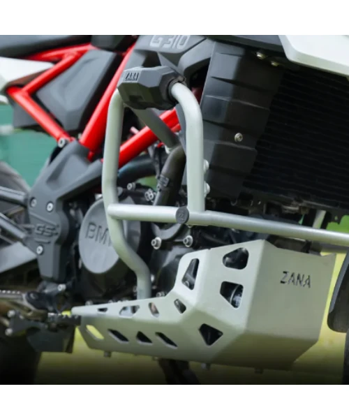 Zana BMW G310GS/G310R Lower Engine Guard MS With Puck Silver - ZI-8185-Zana 4 Zana BMW G310GS/G310R Lower Engine Guard MS With Puck Silver - ZI-8185-Zana - Image 2