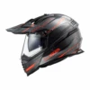 LS2 MX436 Pioneer Evo Dual Sport Helmet - Gloss Knight Titanium Orange-LS2 -Motorcycle Riding Equipment Store 2 9ccfb190 6e05 421e b743 7b9f5afd9609