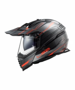 LS2 MX436 Pioneer Evo Dual Sport Helmet - Gloss Knight Titanium Orange-LS2