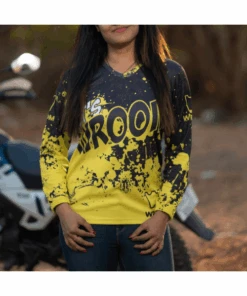 Wroom Dri Fit Jersey - Grey Hi Viz Yellow-Wroom Gears -Motorcycle Riding Equipment Store 3 173 85952573 8921 440c b3d5 25278e63eefa